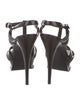 Saint Laurent Patent Leather T-Strap Sandals