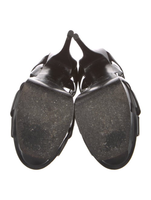 Saint Laurent Patent Leather T-Strap Sandals