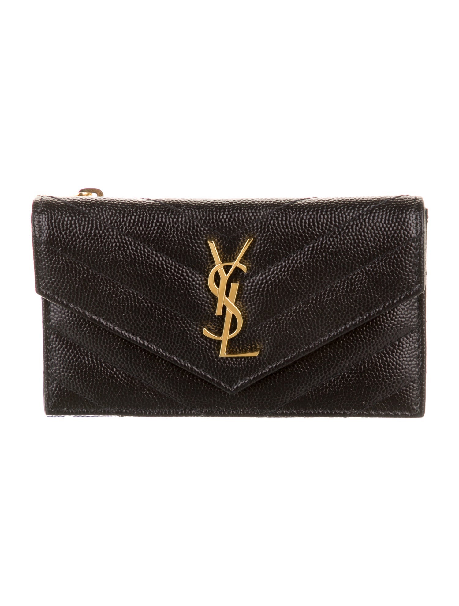Yves Saint Laurent Chevron Leather Wallet