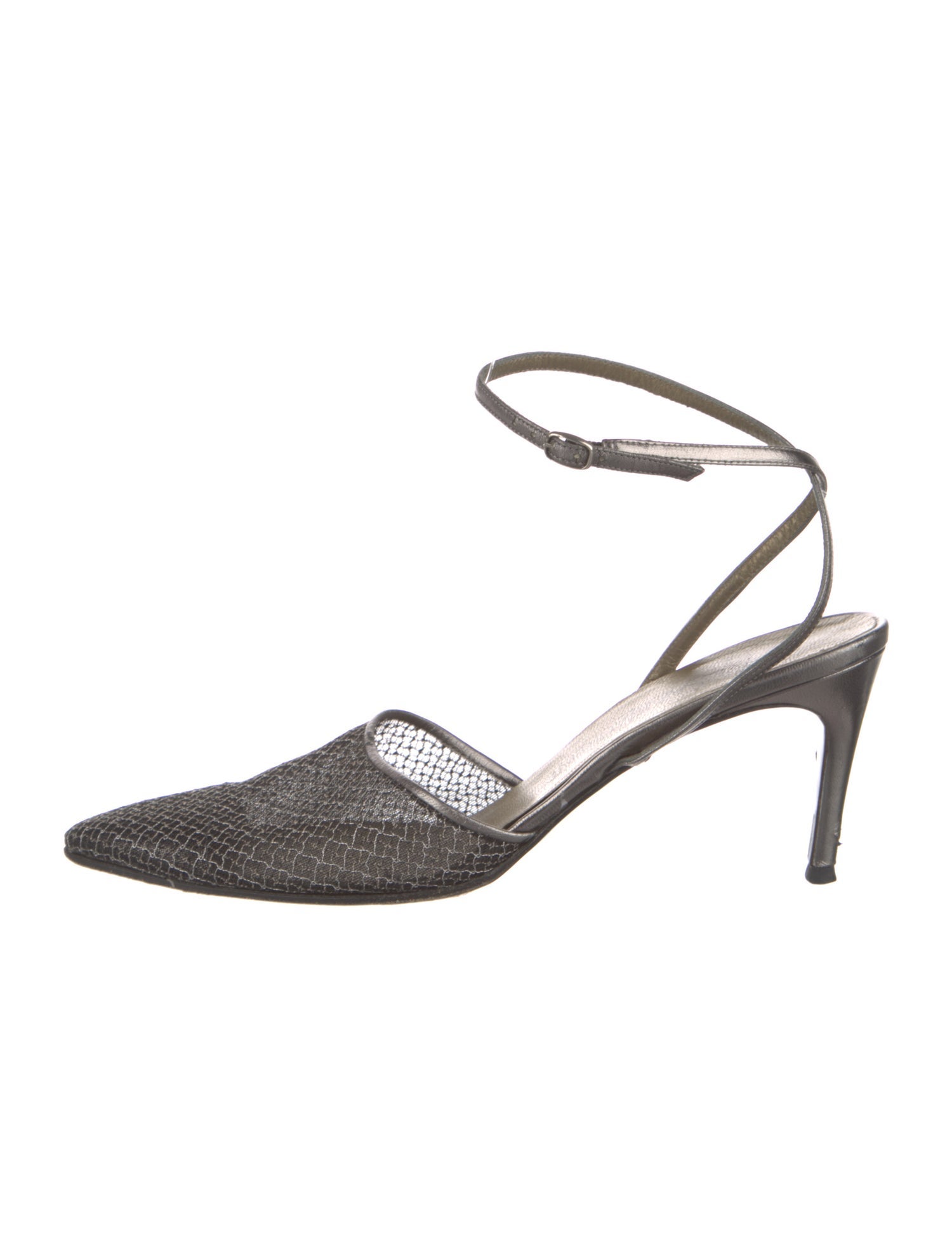 Yves Saint Laurent Mesh Slingback Pumps