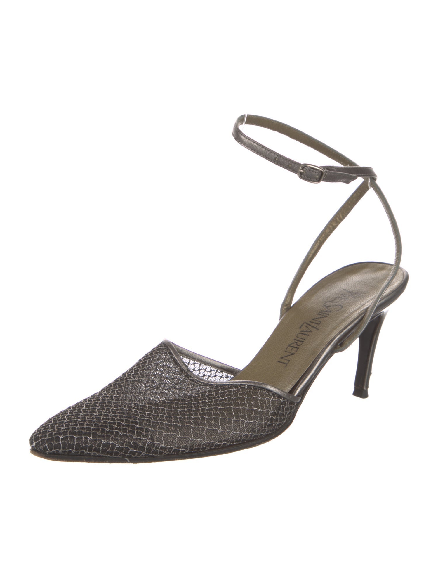 Yves Saint Laurent Mesh Slingback Pumps