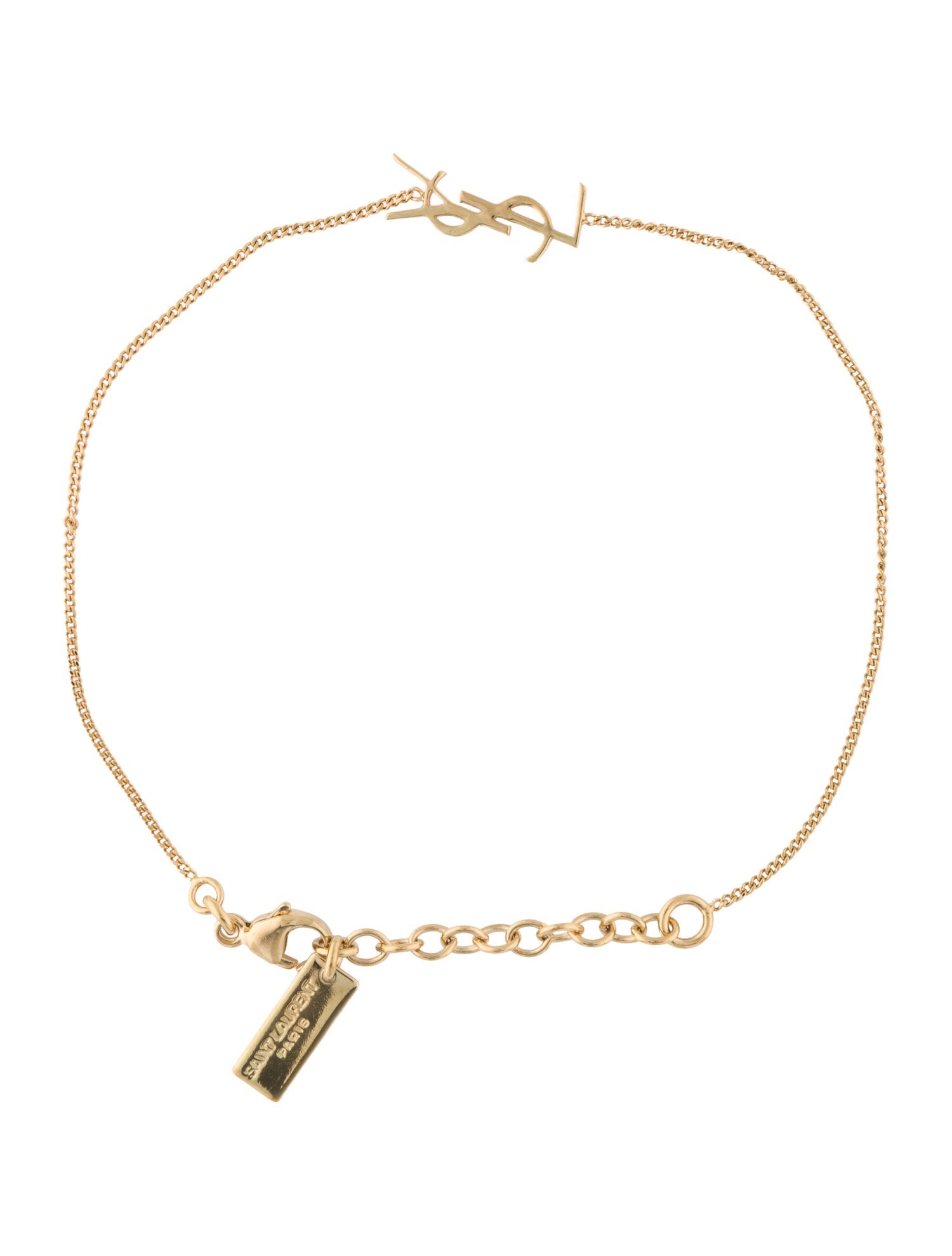 Yves Saint Laurent Monogram Charm Link Bracelet