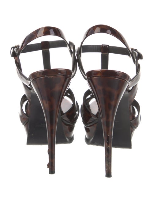 Saint Laurent Patent Leather T-Strap Sandals