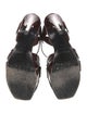 Saint Laurent Patent Leather T-Strap Sandals