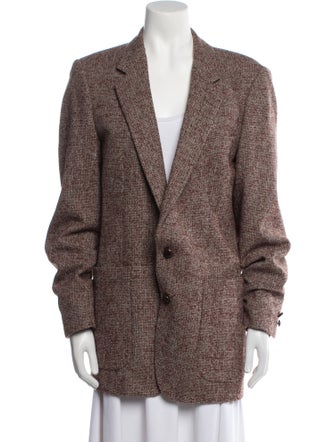 Yves Saint Laurent Plaid Print Blazer