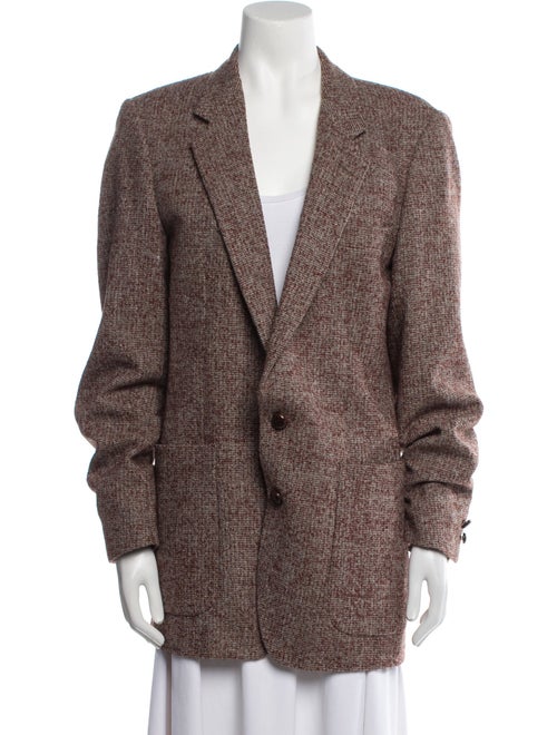 Yves Saint Laurent Plaid Print Blazer