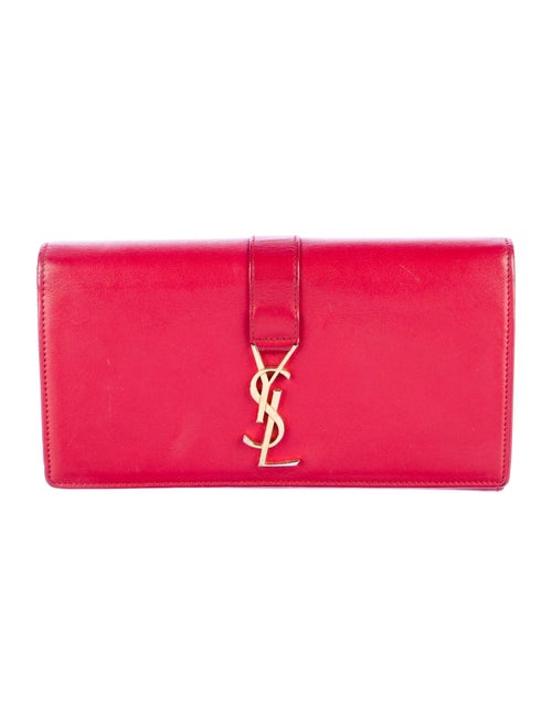 Yves Saint Laurent YSL Line Leather Continental Wallet