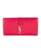 Yves Saint Laurent YSL Line Leather Continental Wallet