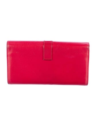 Yves Saint Laurent YSL Line Leather Continental Wallet