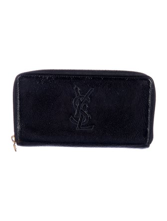 Yves Saint Laurent Belle De Jour Zip Around Wallet Patent Leather Continental Wallet