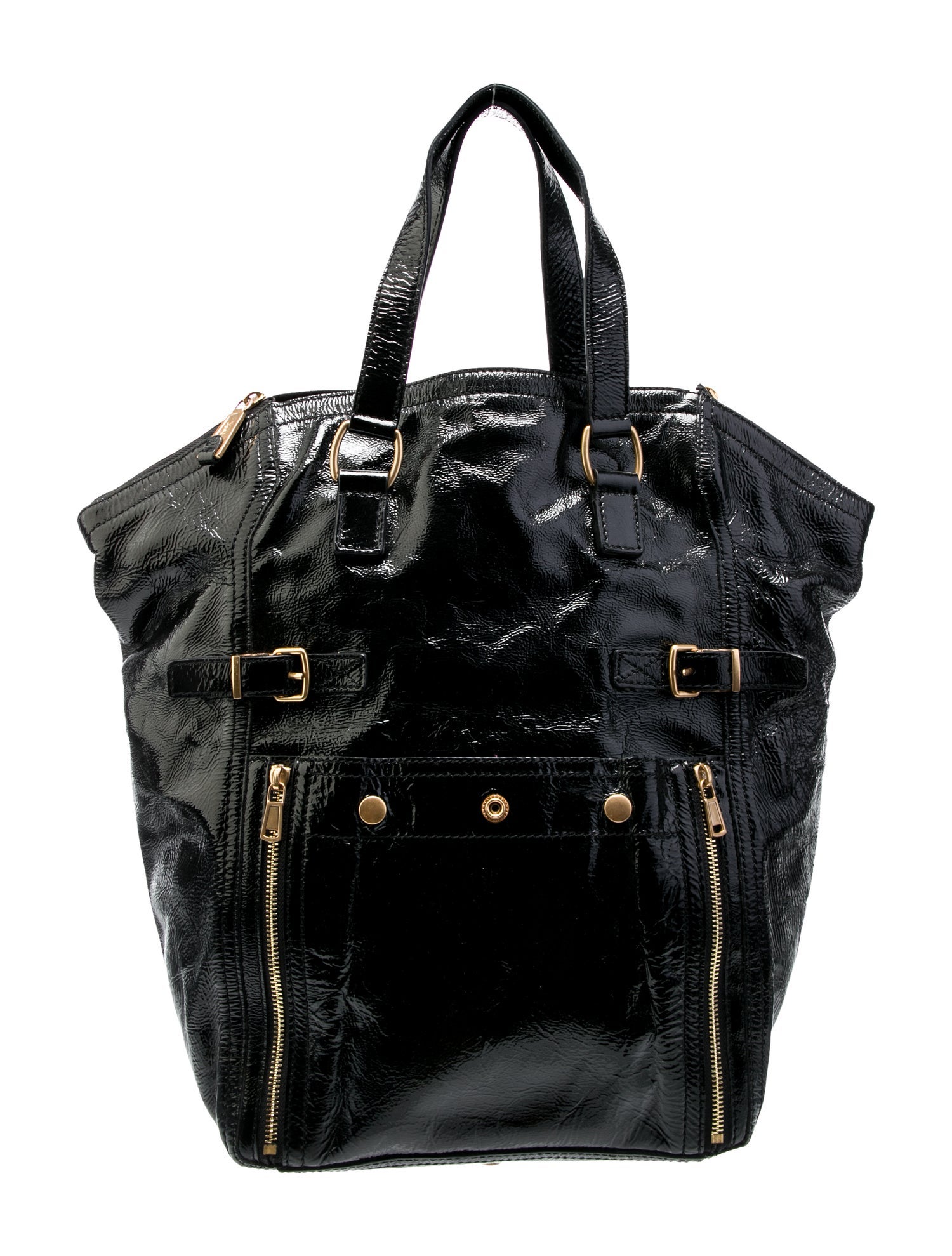 Yves Saint Laurent Patent Leather Bucket Bag