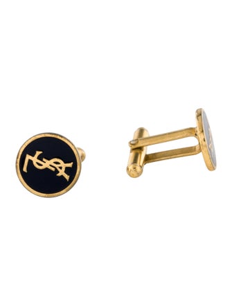 Yves Saint Laurent Enamel Cufflinks