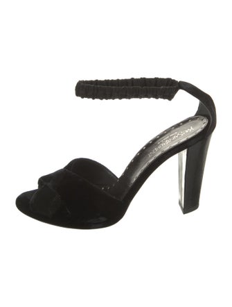 Yves Saint Laurent Rive Gauche Velvet Mules