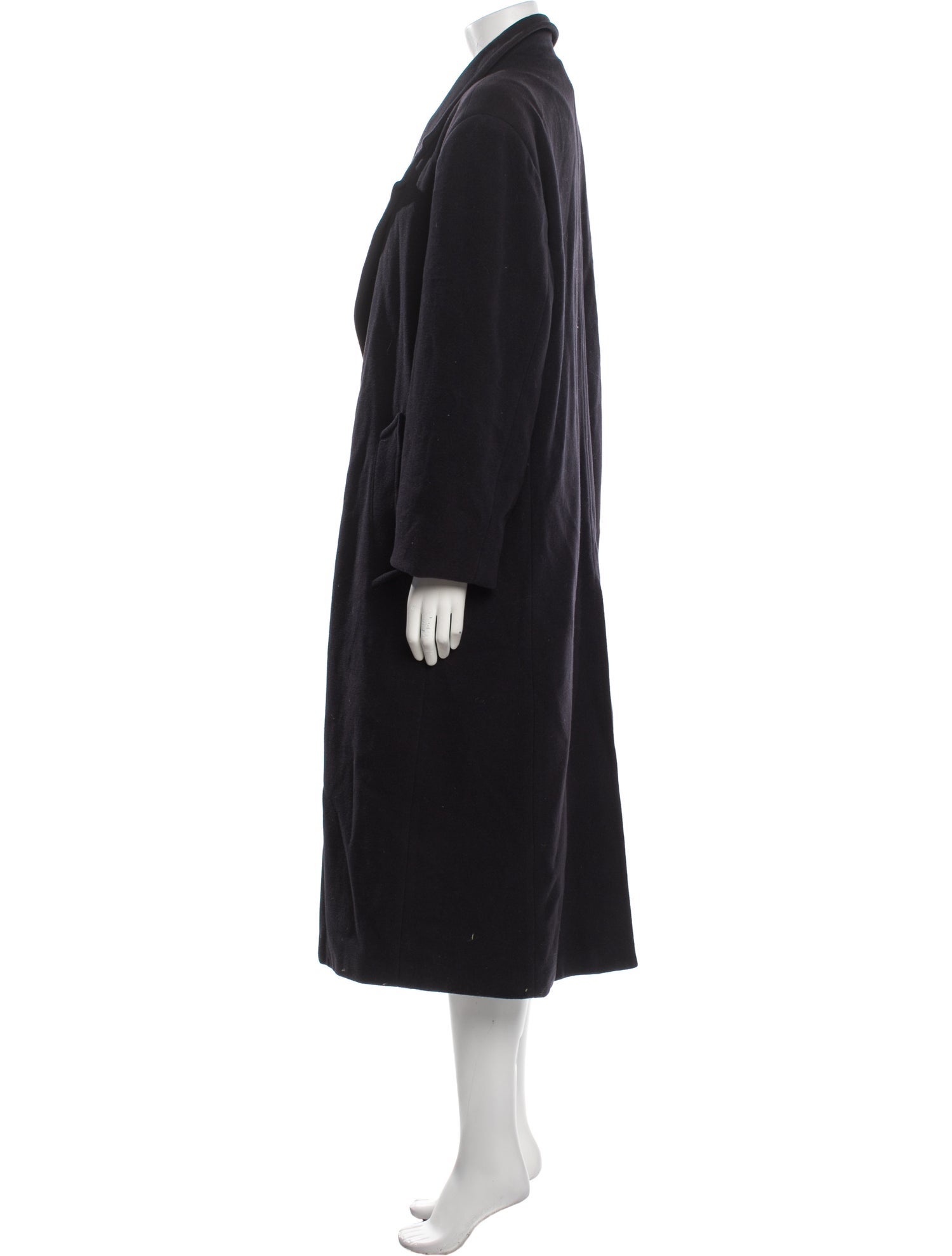 Yves Saint Laurent Wool Faux Fur Coat