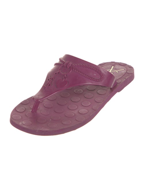 Yves Saint Laurent Rubber Chain-Link Accents Flip Flops