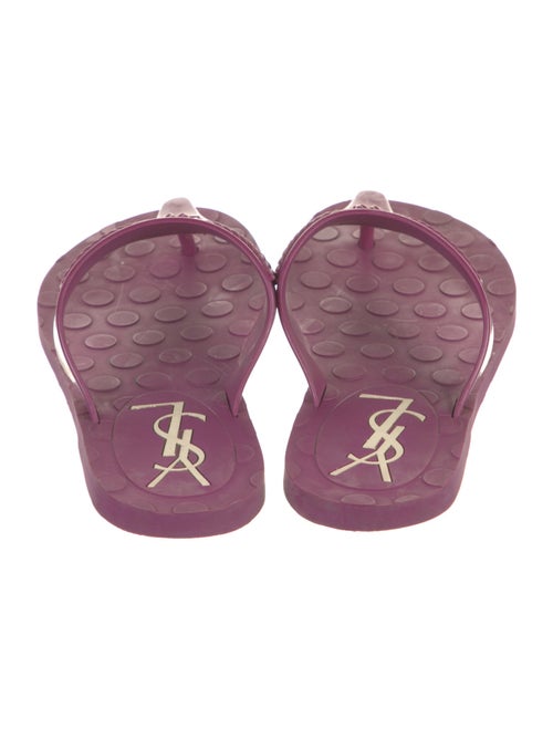 Yves Saint Laurent Rubber Chain-Link Accents Flip Flops