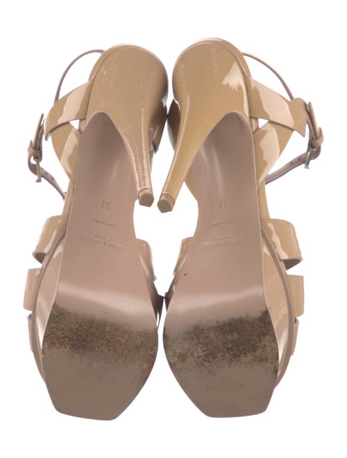 Saint Laurent Patent Leather T-Strap Sandals