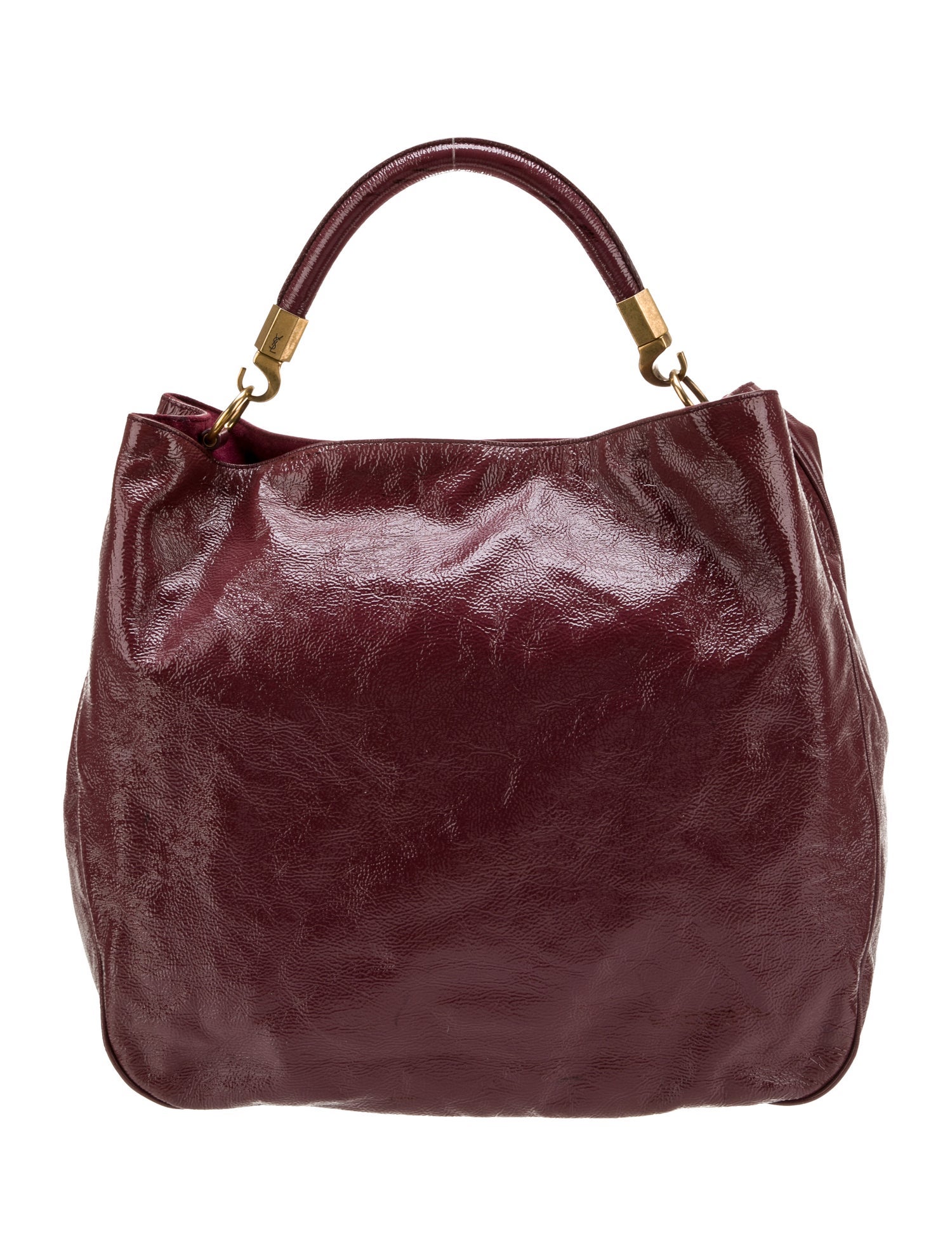 Yves Saint Laurent Rive Gauche Patent Leather Top Handle Bag