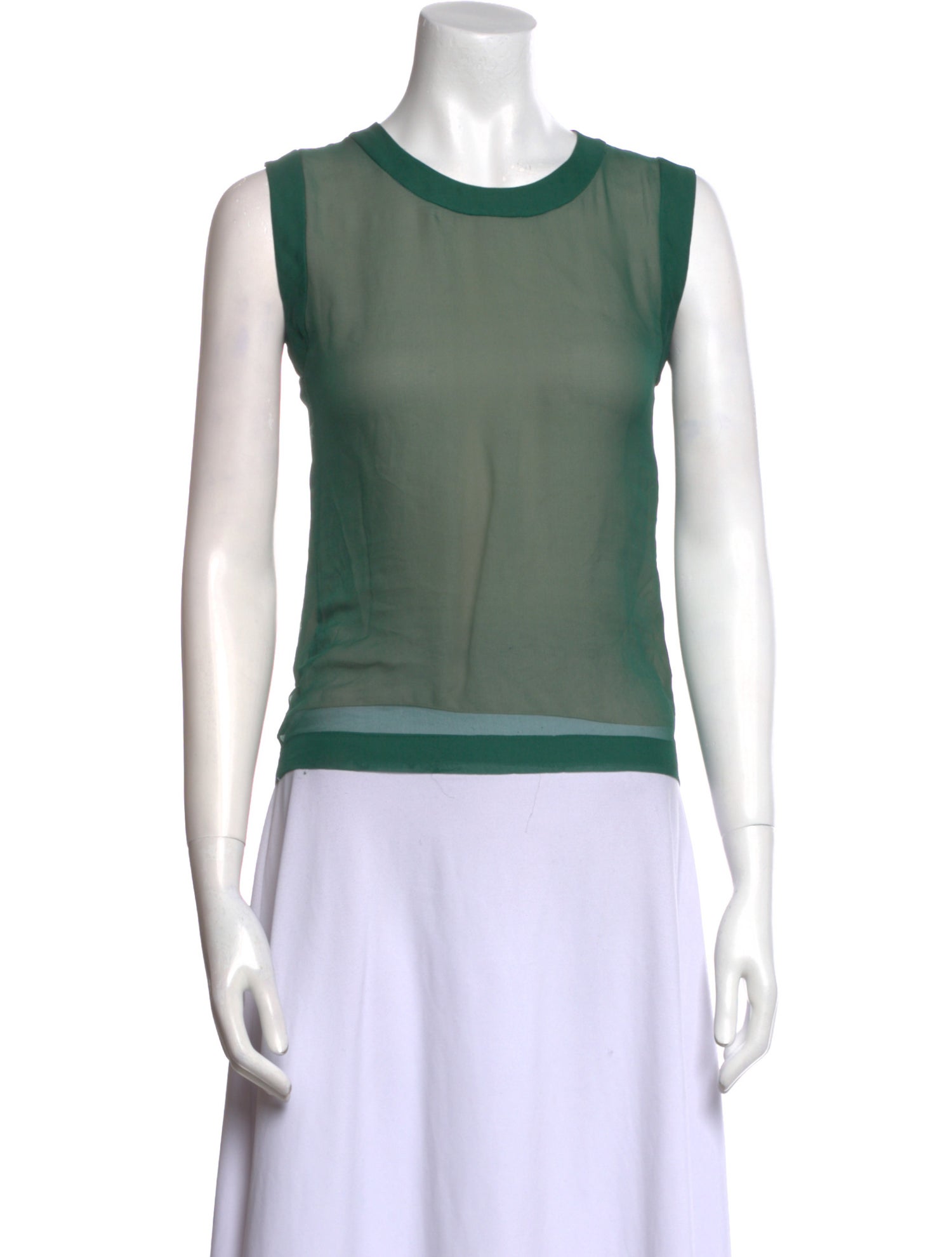 Yves Saint Laurent Silk Crew Neck Top