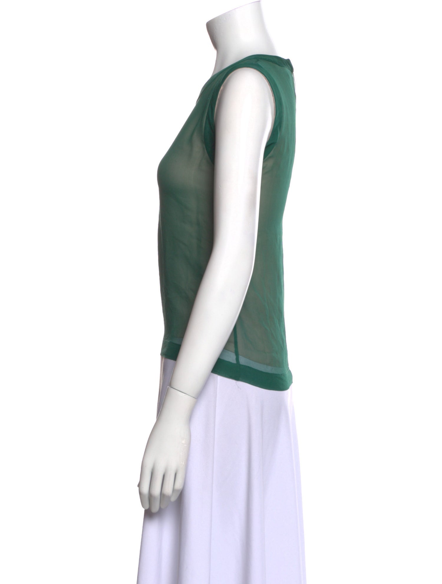 Yves Saint Laurent Silk Crew Neck Top