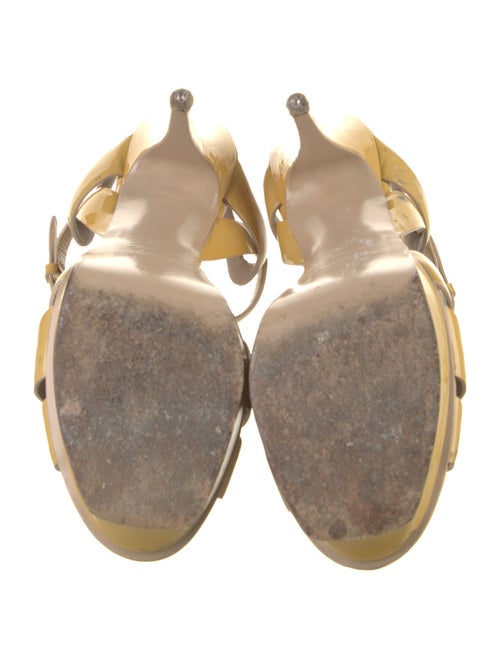 Saint Laurent Patent Leather T-Strap Sandals