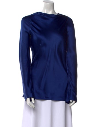 Yves Saint Laurent Silk Cowl Neck Blouse