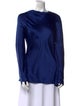Yves Saint Laurent Silk Cowl Neck Blouse