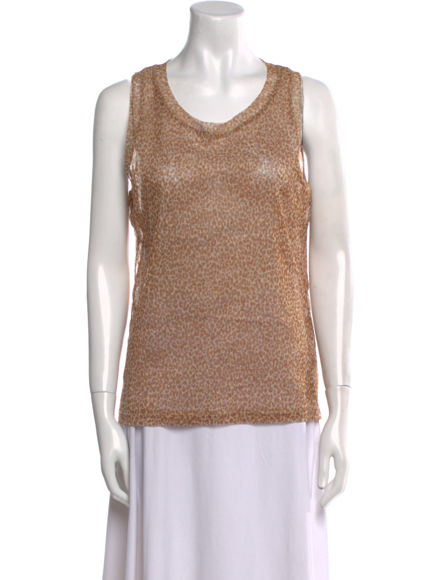 Yves Saint Laurent Silk Scoop Neck Top