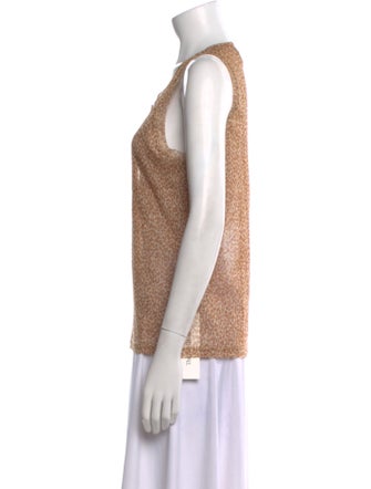 Yves Saint Laurent Silk Scoop Neck Top