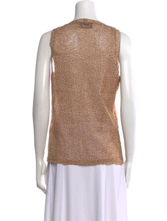 Yves Saint Laurent Silk Scoop Neck Top