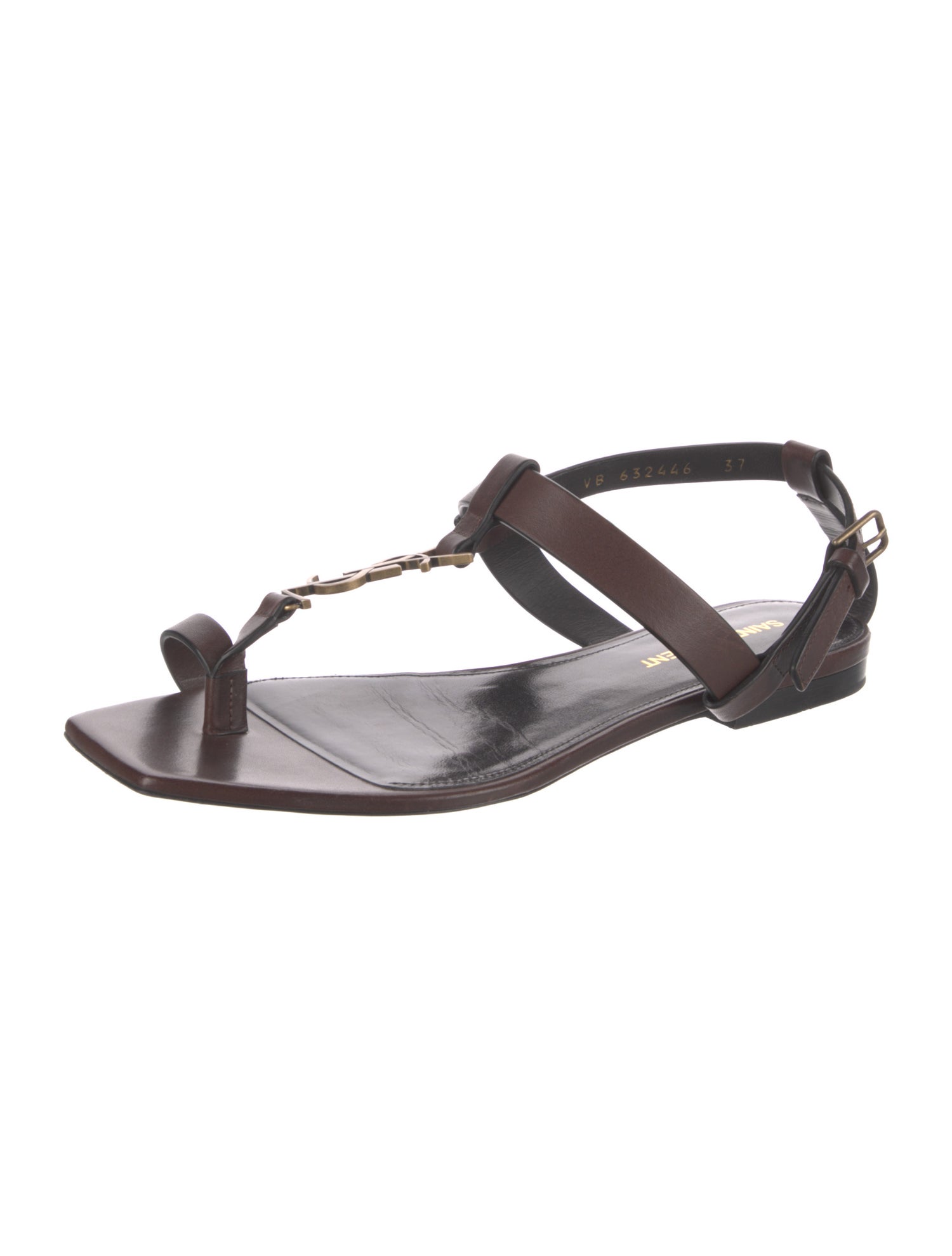Yves Saint Laurent Leather T-Strap Sandals
