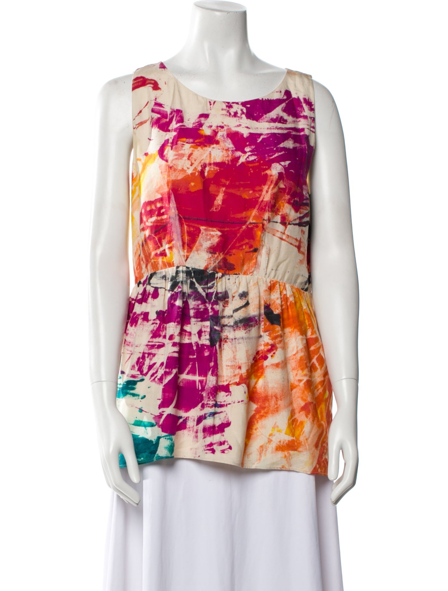 Yves Saint Laurent Silk Printed Top