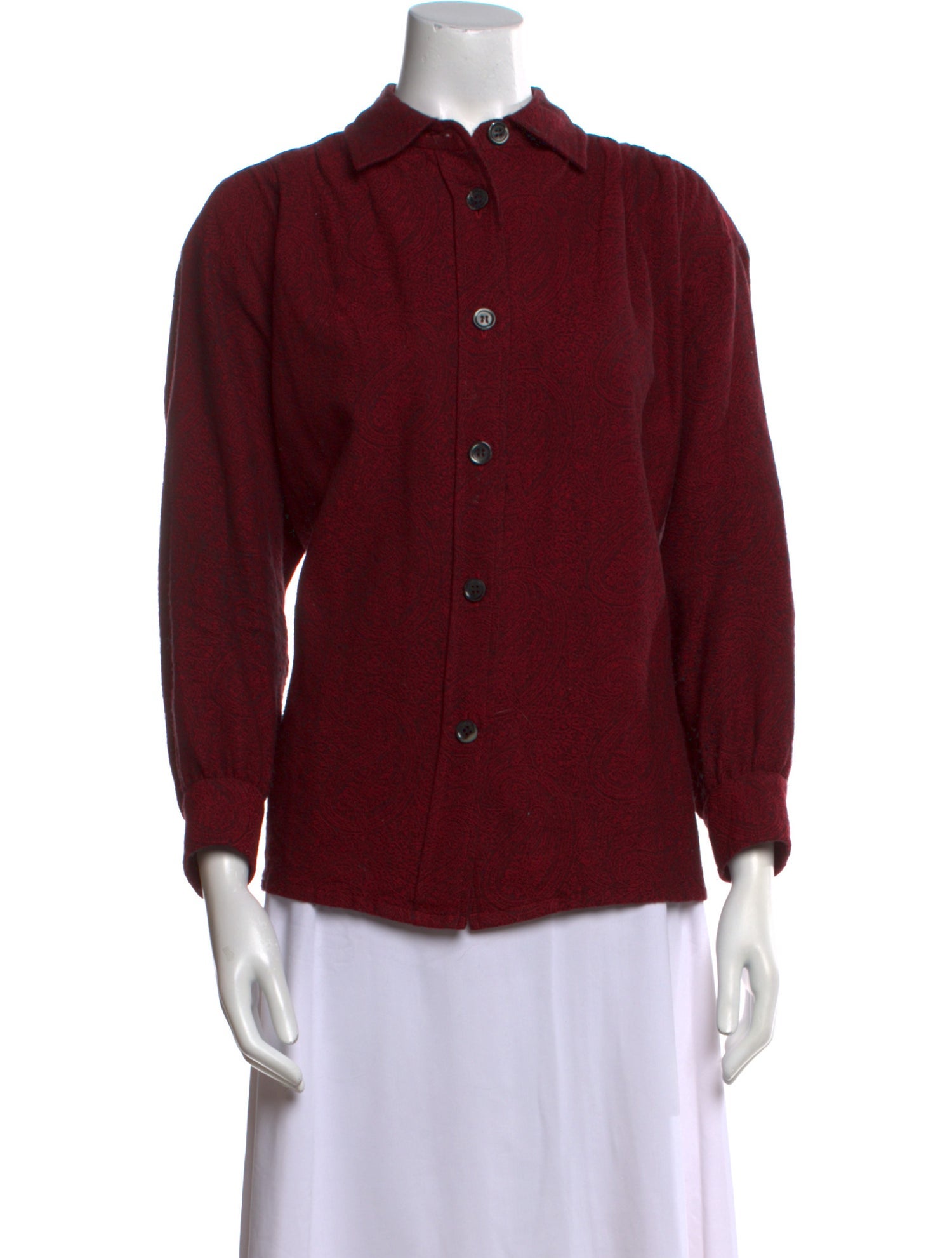 Yves Saint Laurent Rive Gauche Vintage Late 1980's - Early 1990's Button-Up Top