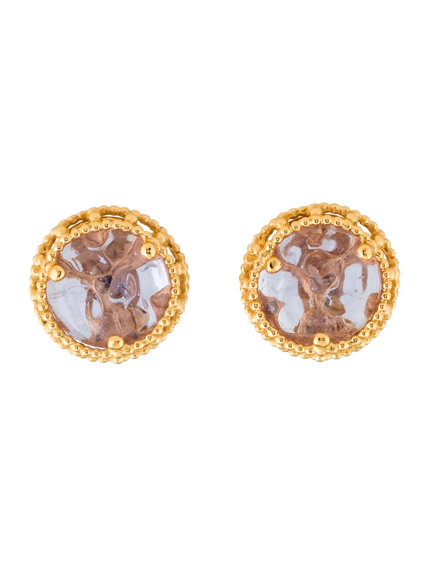 Yves Saint Laurent Vintage Crystal Clip-On Earrings