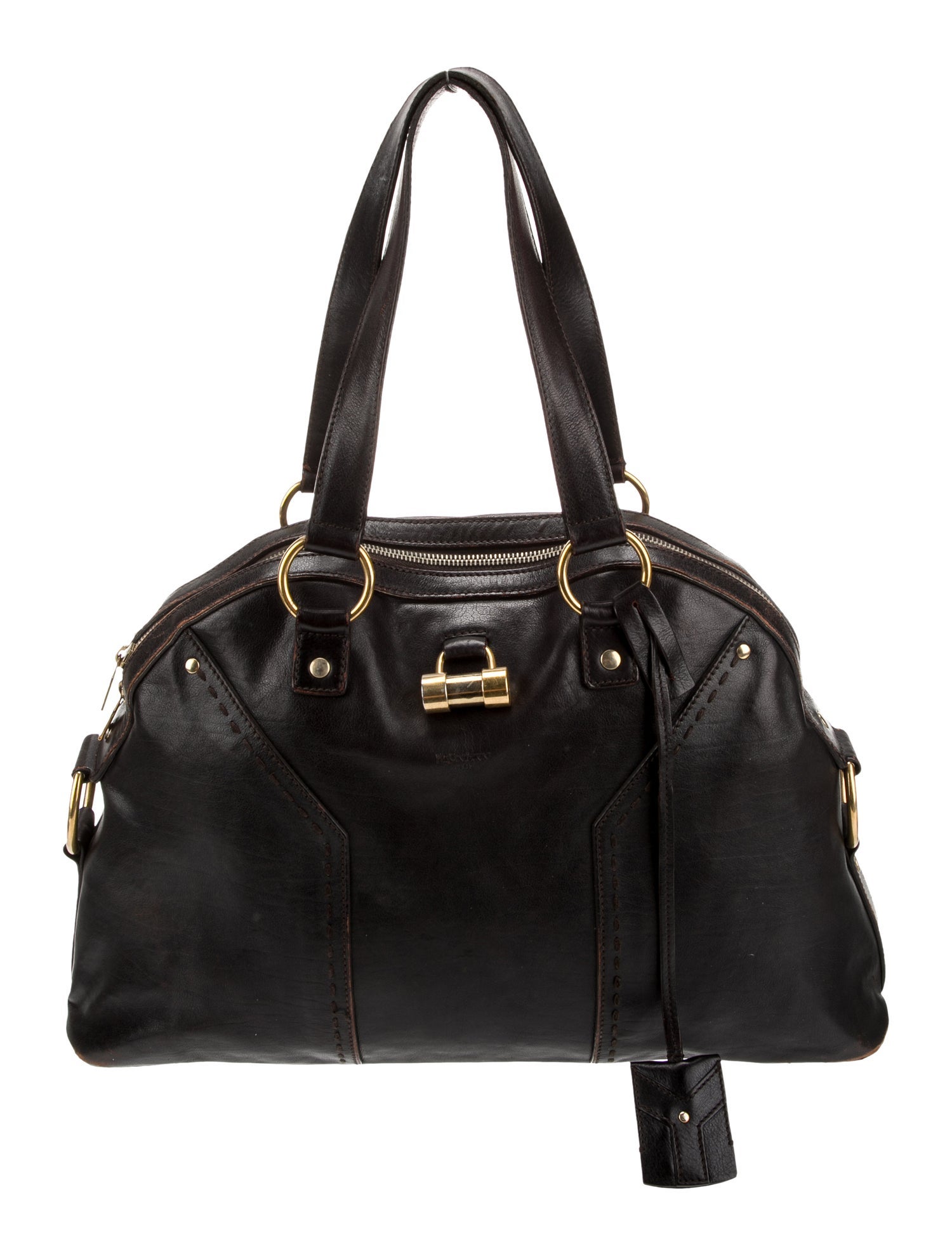 Yves Saint Laurent Rive Gauche Leather Top Handle Bag