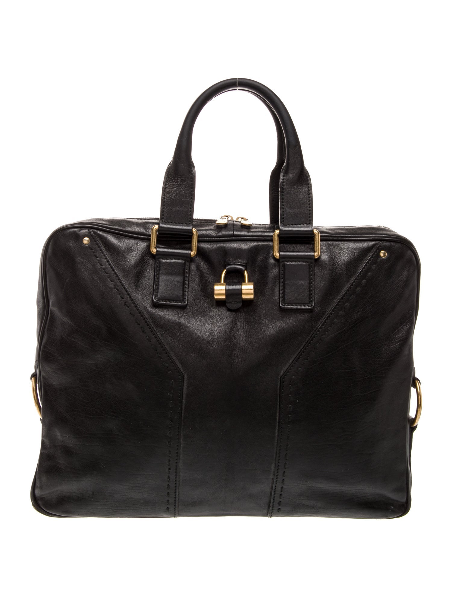 Yves Saint Laurent Leather Briefcase