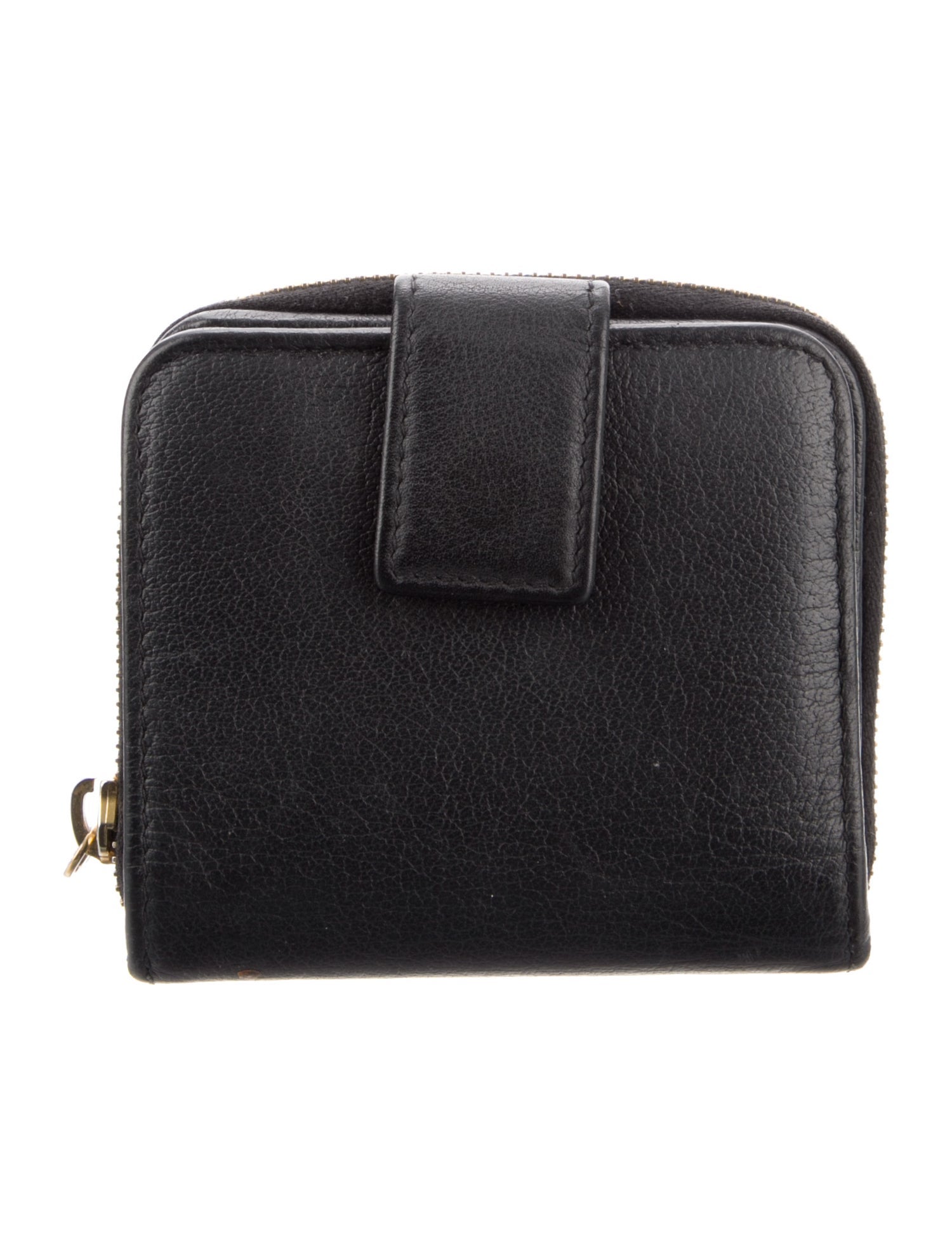 Yves Saint Laurent Leather Compact Wallet