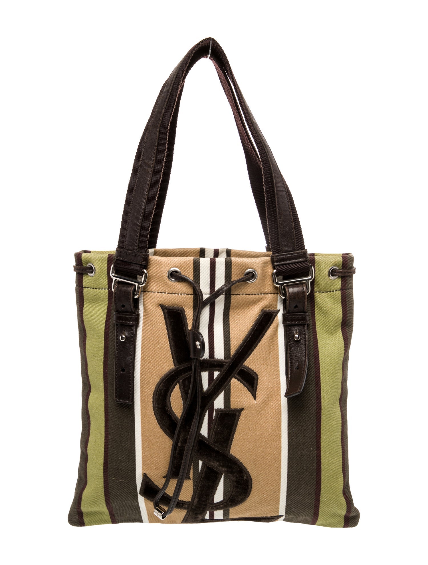 Yves Saint Laurent Rive Gauche Canvas Tote Vintage