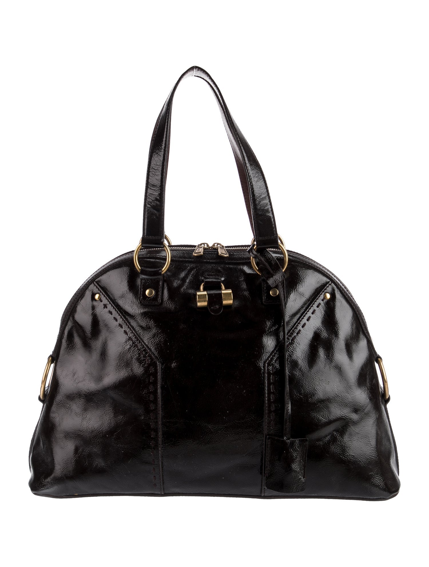 Yves Saint Laurent Patent Leather Top Handle Bag