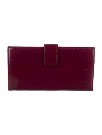 Yves Saint Laurent Patent Leather Printed Continental Wallet
