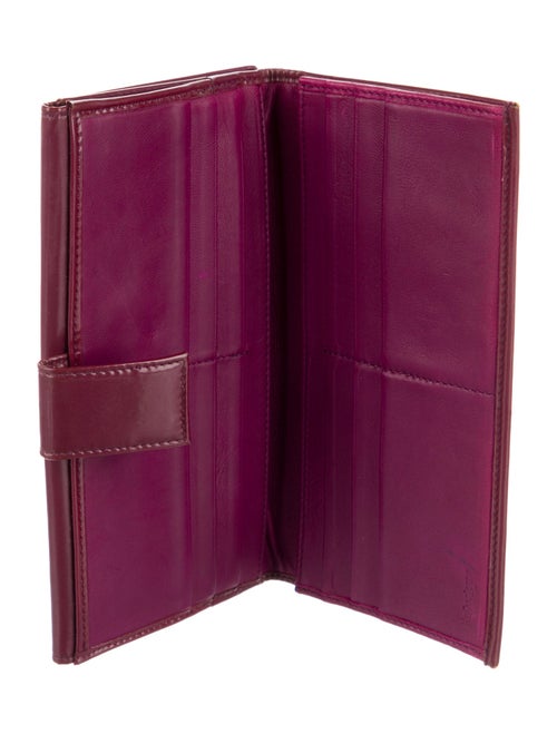 Yves Saint Laurent Patent Leather Printed Continental Wallet