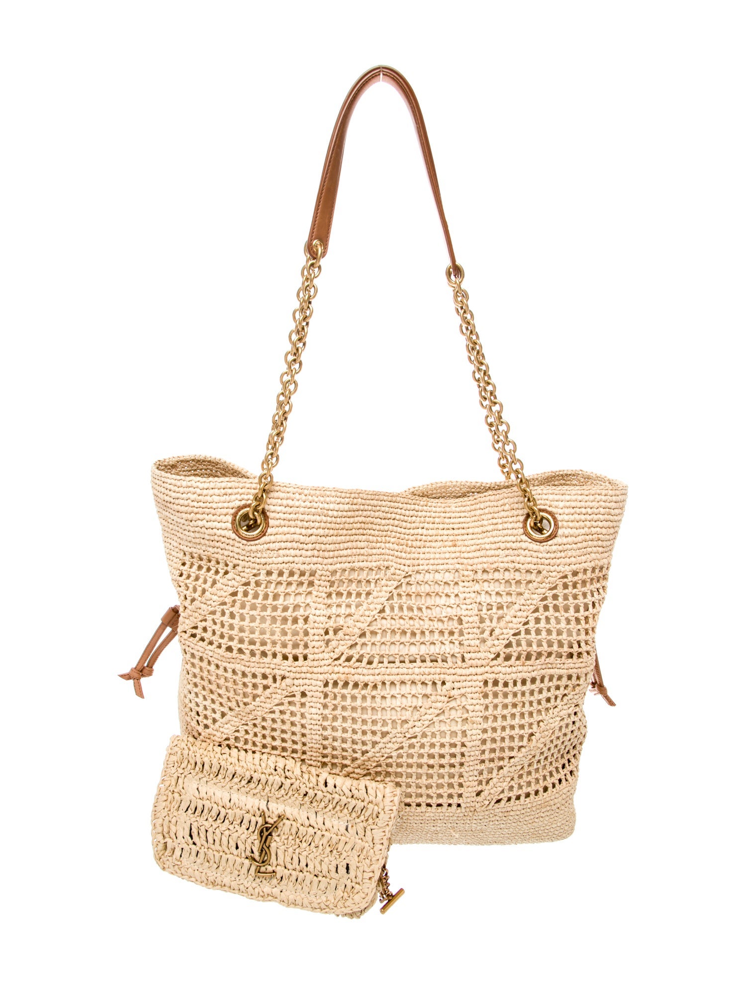 Saint Laurent Raffia Jamie Shopping Tote 2025