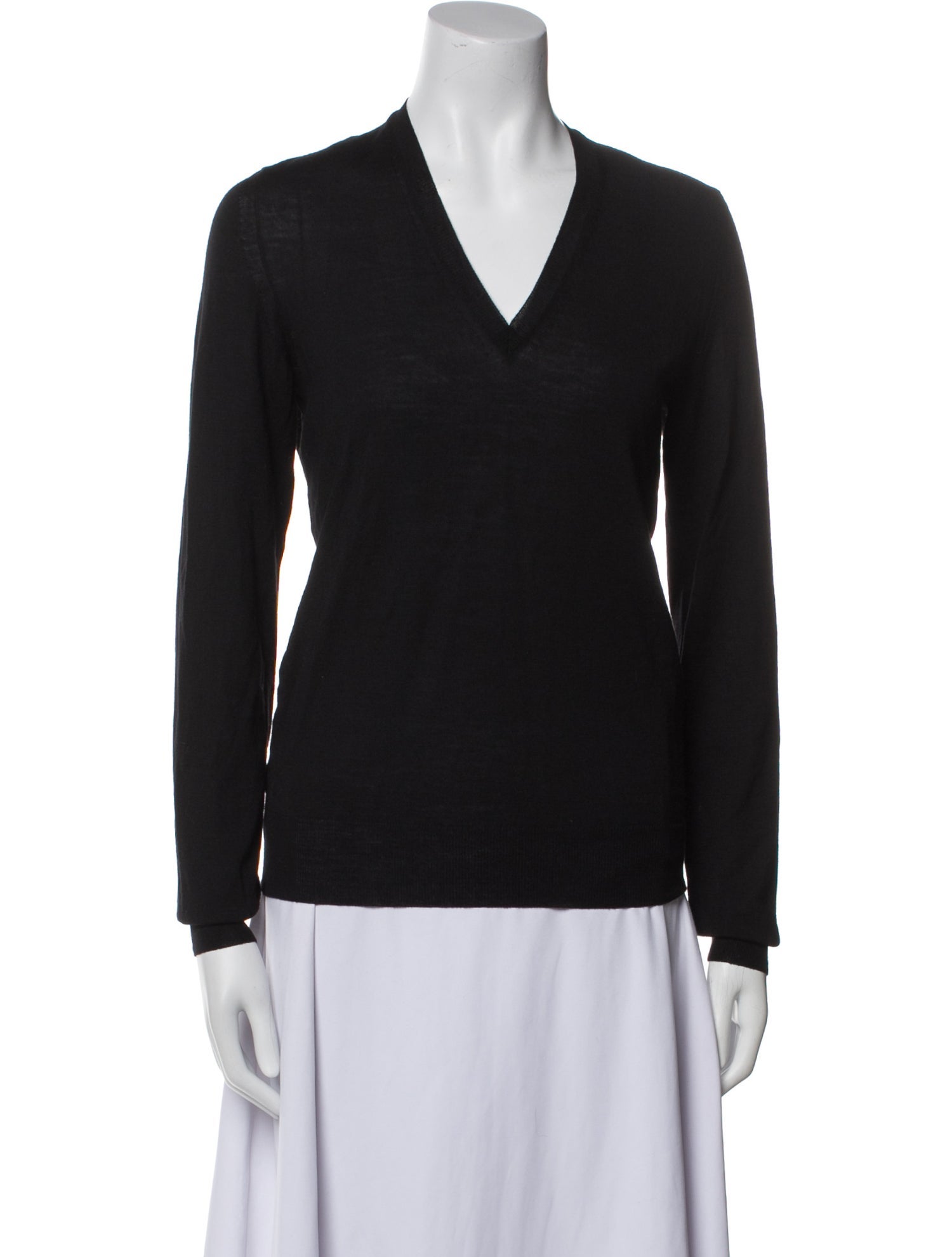 Yves Saint Laurent Virgin Wool V-Neck Sweater