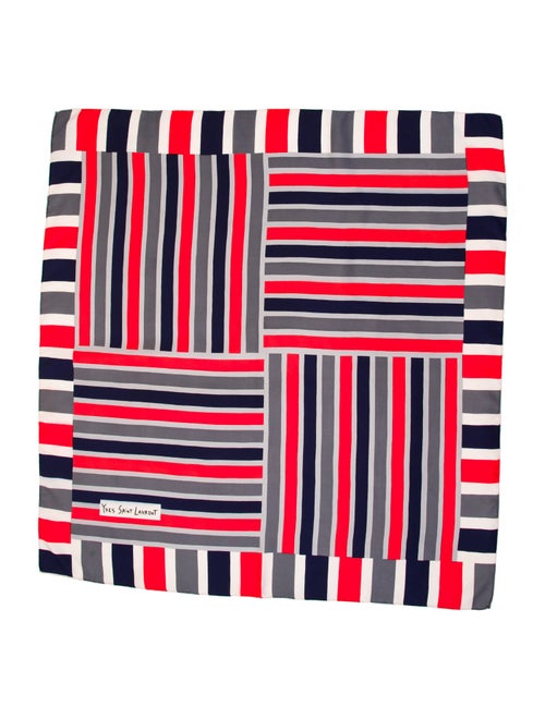 Yves Saint Laurent Silk Striped Scarf