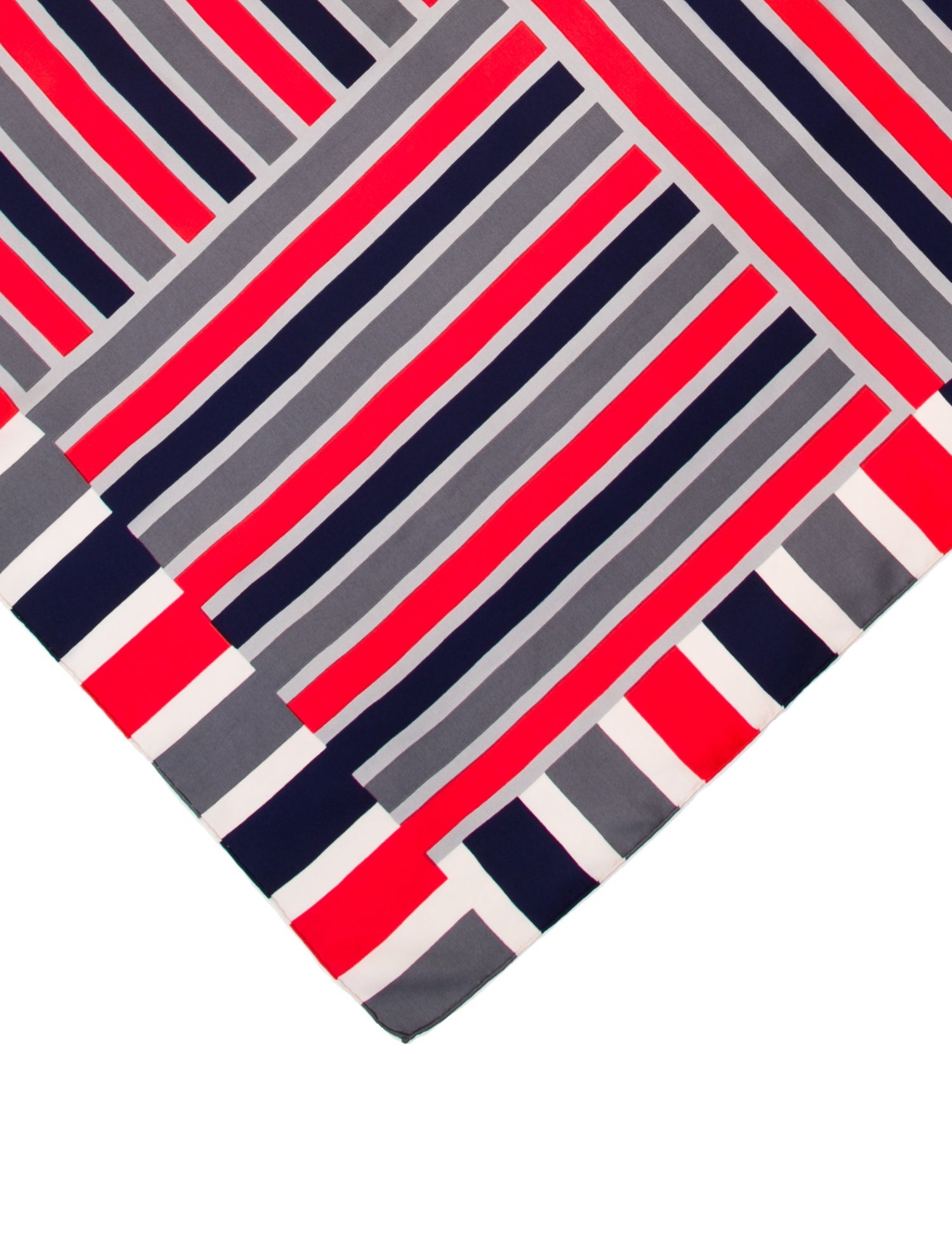 Yves Saint Laurent Silk Striped Scarf