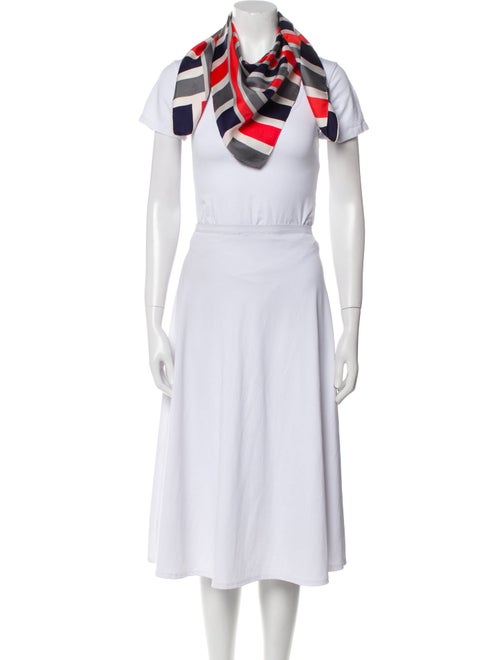 Yves Saint Laurent Silk Striped Scarf