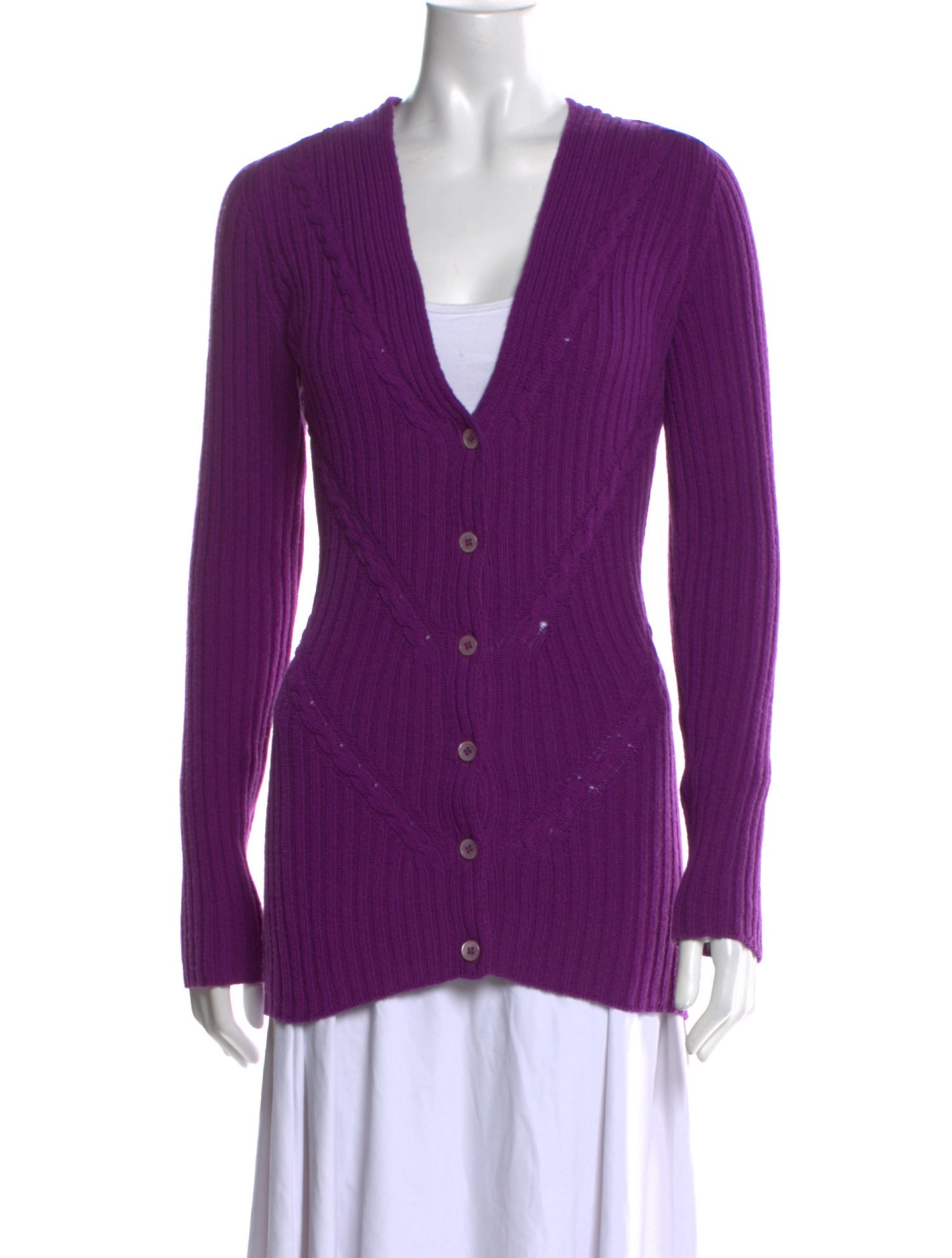 Yves Saint Laurent Virgin Wool V-Neck Sweater