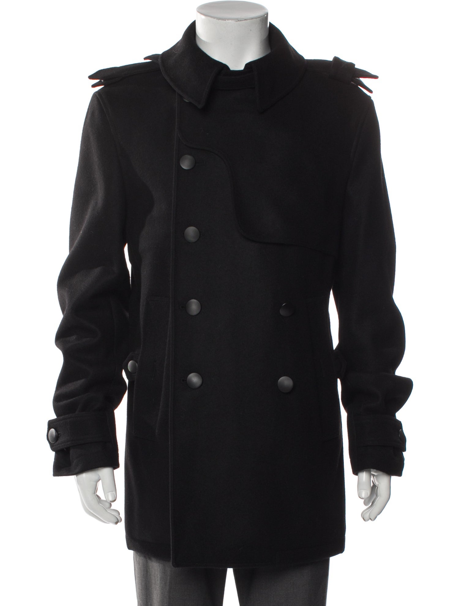 Yves Saint Laurent Wool Peacoat