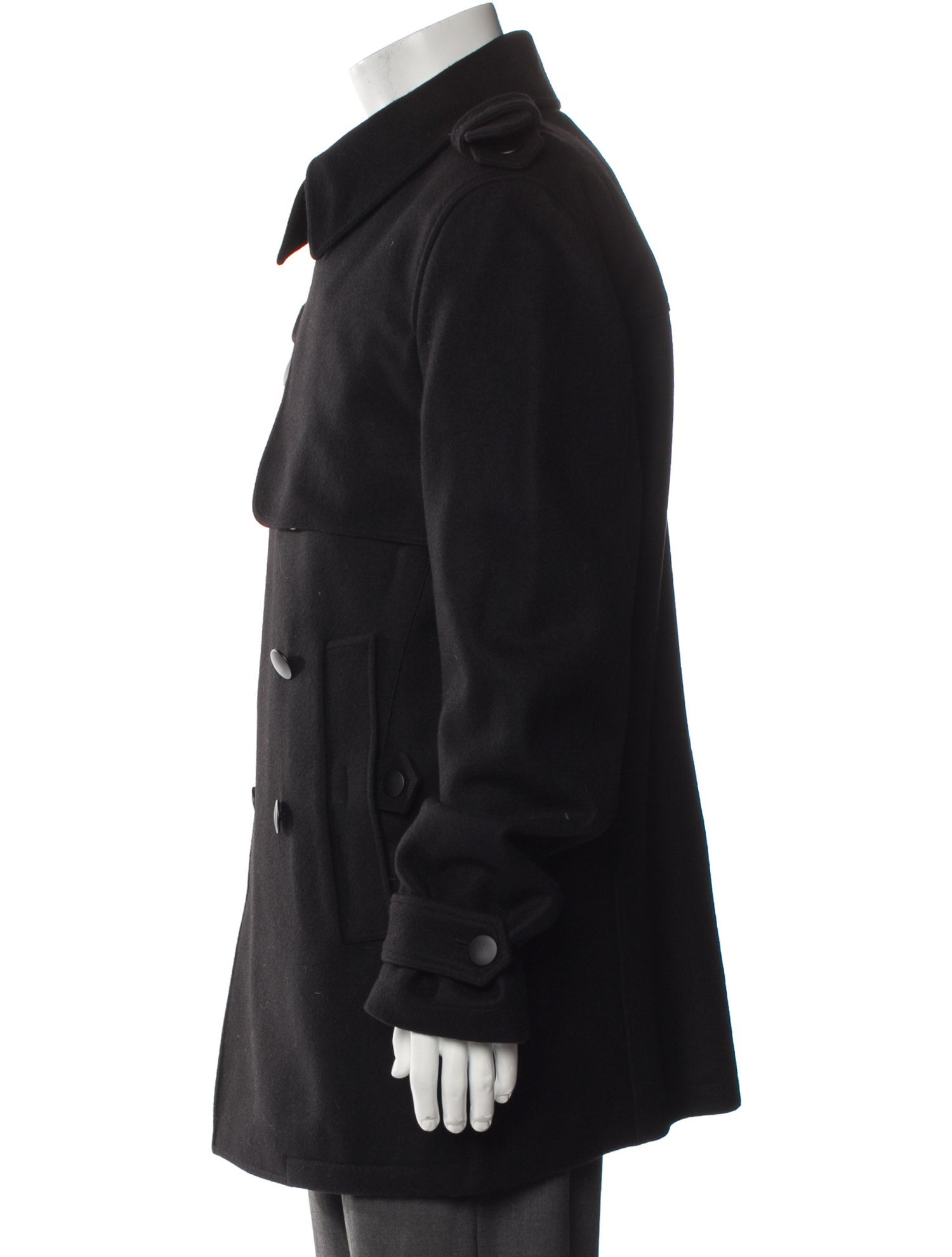 Yves Saint Laurent Wool Peacoat