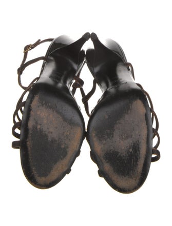 Yves Saint Laurent Patent Leather Slingback Sandals